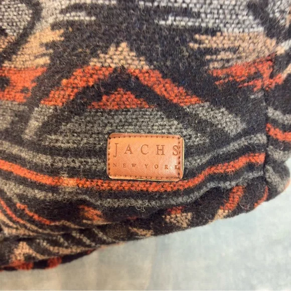 Jachs Sherpa Lined Aztec Jacket Size Large Wool Faux Fur Warm Shacket Southwest - Picture 10 of 16